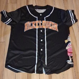 Nickelodeon Black and Orange Women Jersey